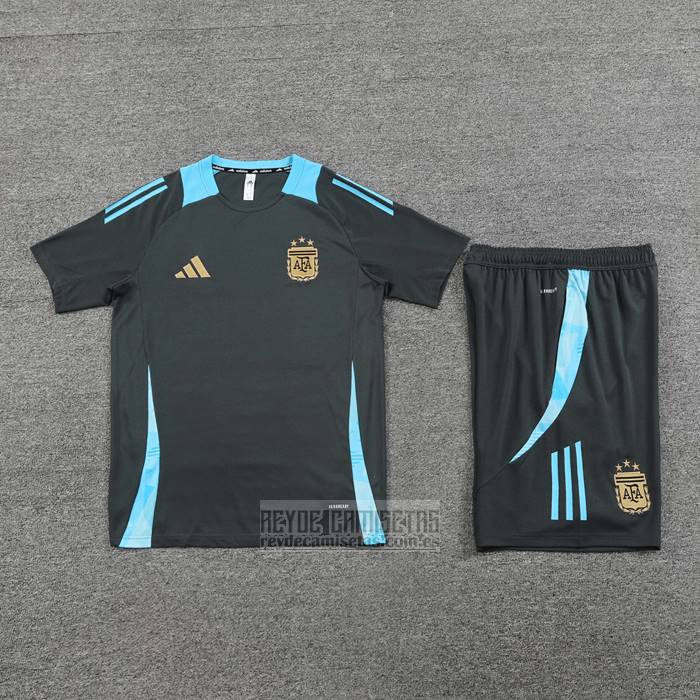 Chandal del Argentina Manga Corta 2024-2025 Gris - Pantalon Corto